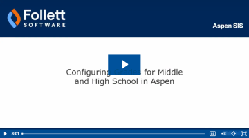 Configuring Grades for Middle and High School in Aspen